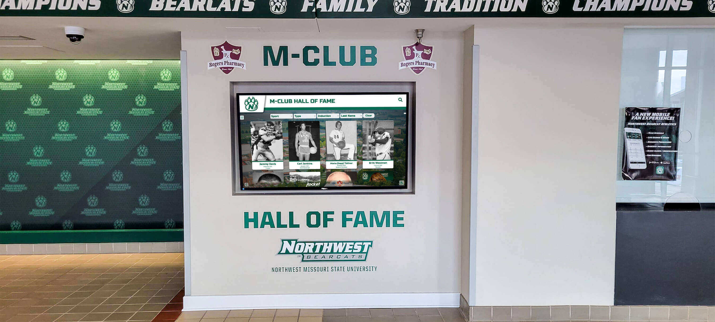 Athletic recognition in facility