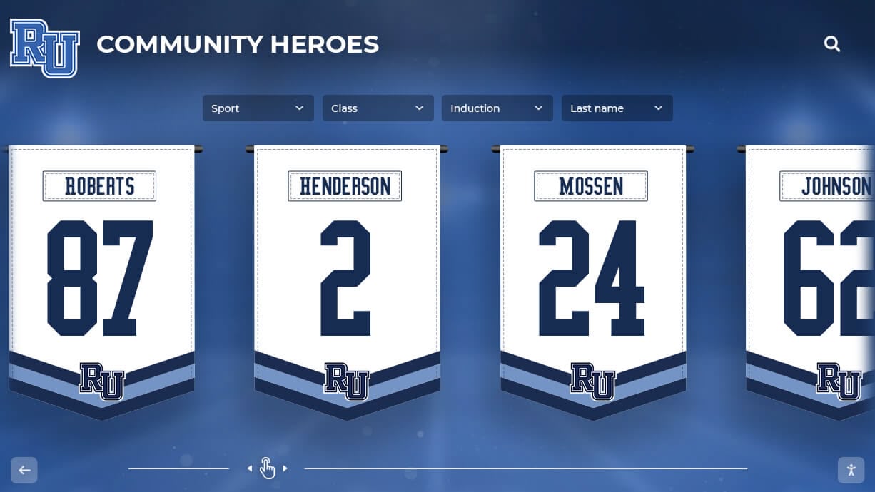 Community heroes banner display