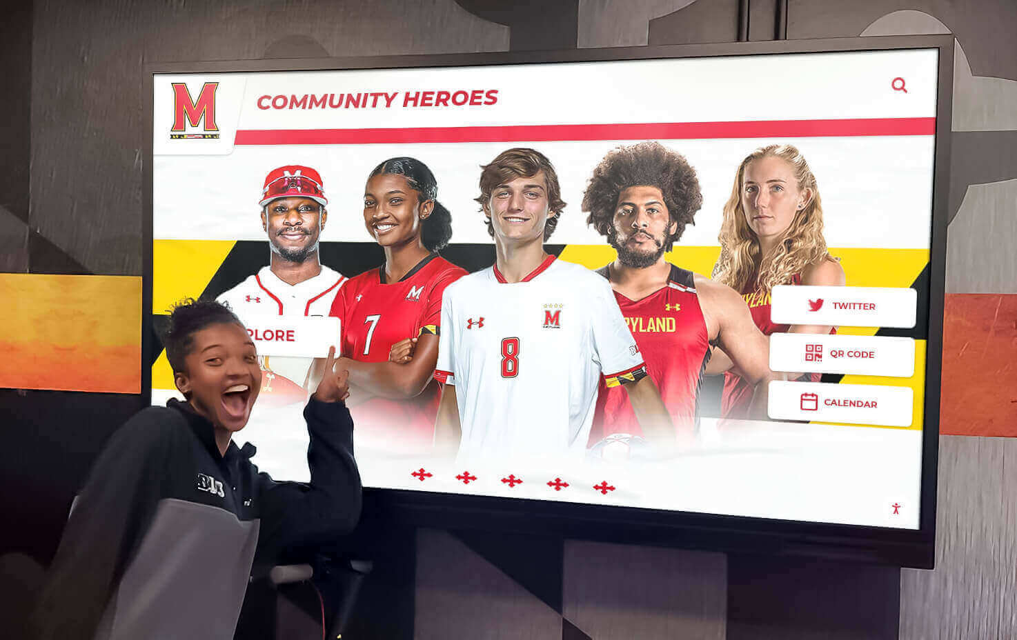 Students celebrating championship