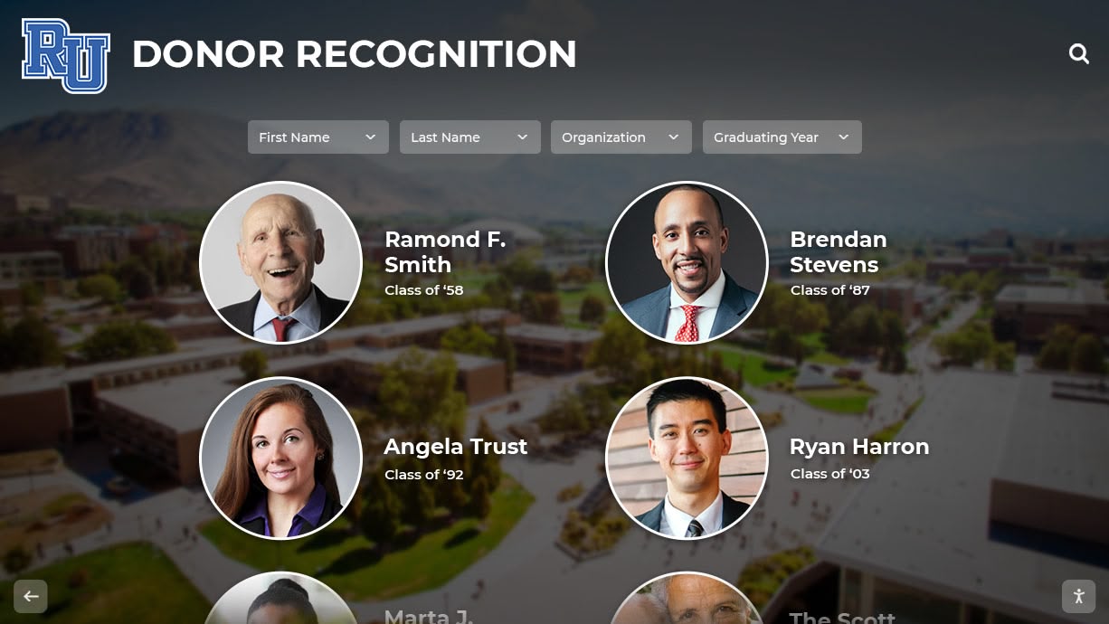 Alumni recognition display