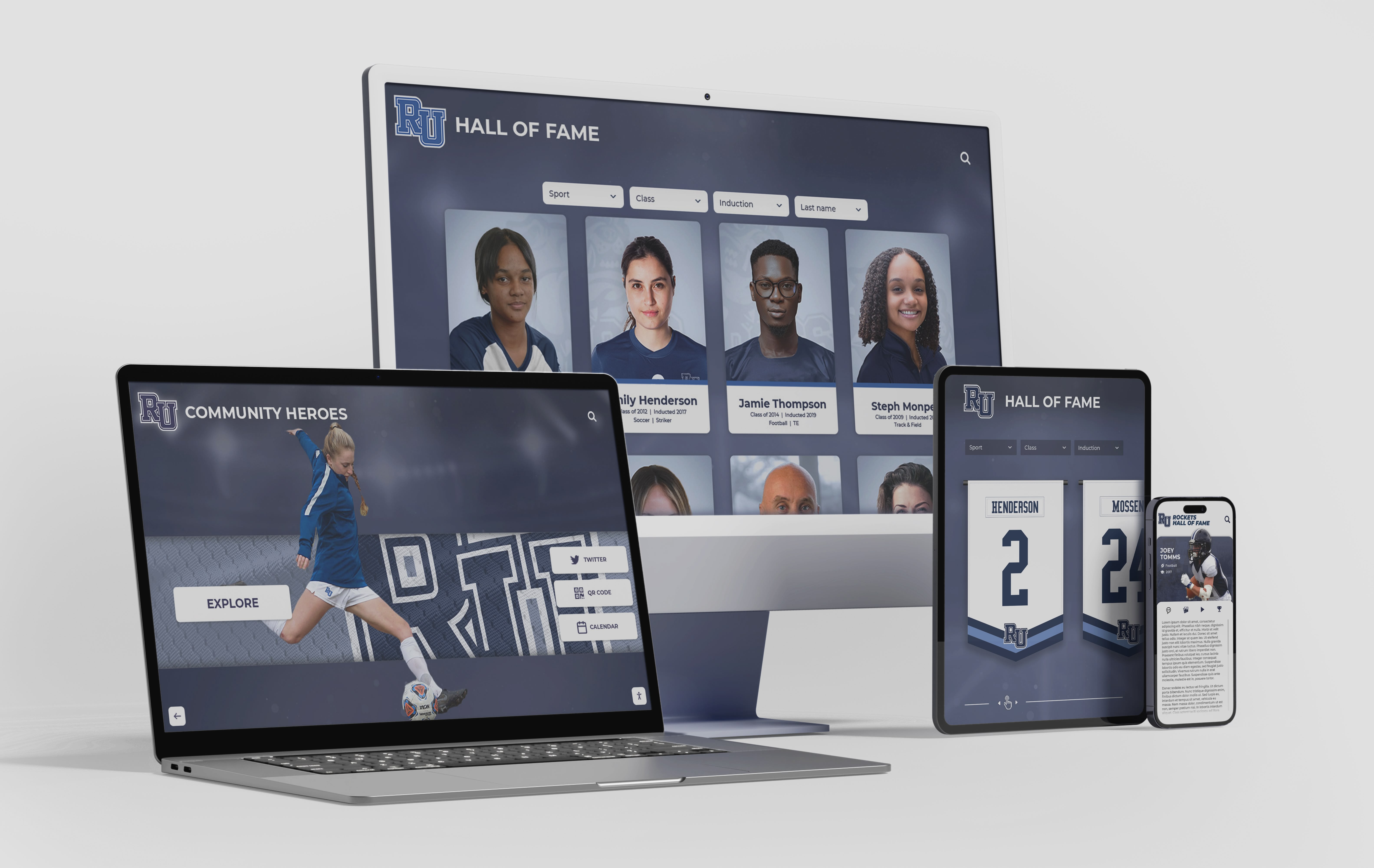 Multi-device university website display